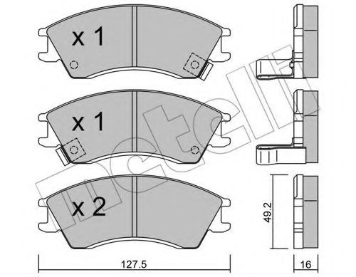 22-0160-0 METELLI Brake System Brake Pad Set, disc brake