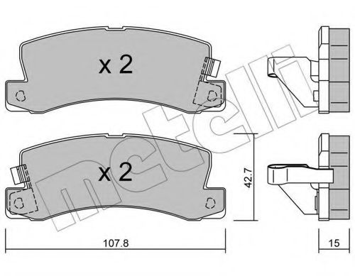 22-0161-1 METELLI Brake System Brake Pad Set, disc brake