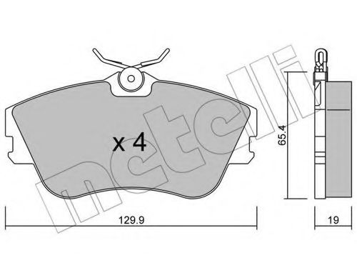 22-0164-0 METELLI Brake Pad Set, disc brake