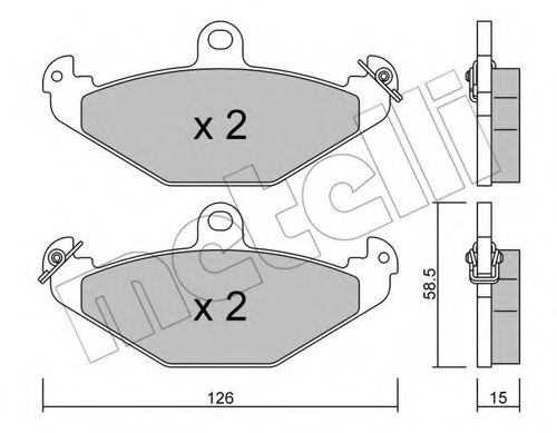 22-0165-0 METELLI Brake System Brake Pad Set, disc brake