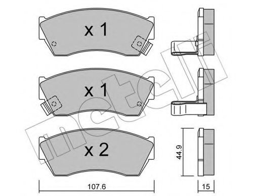22-0168-0 METELLI Brake System Brake Pad Set, disc brake