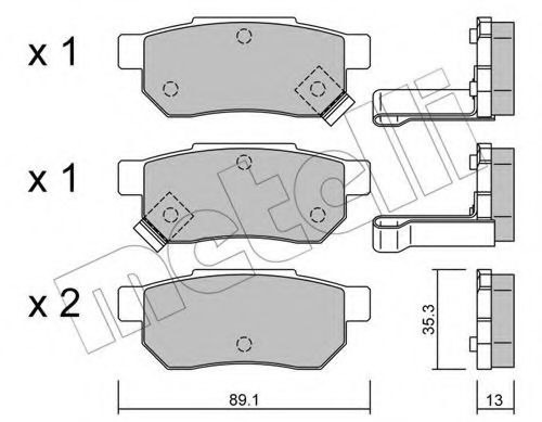 22-0170-1 METELLI Brake System Brake Pad Set, disc brake