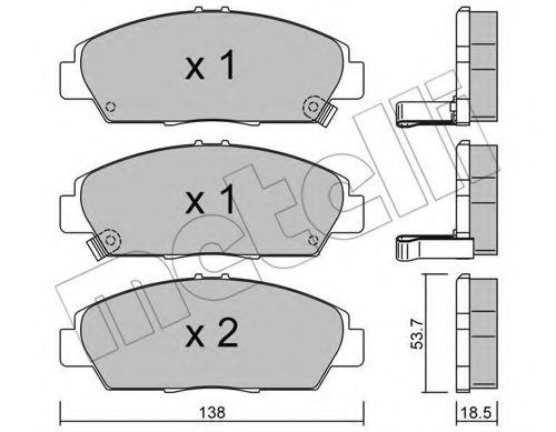 22-0172-0 METELLI Brake System Brake Pad Set, disc brake