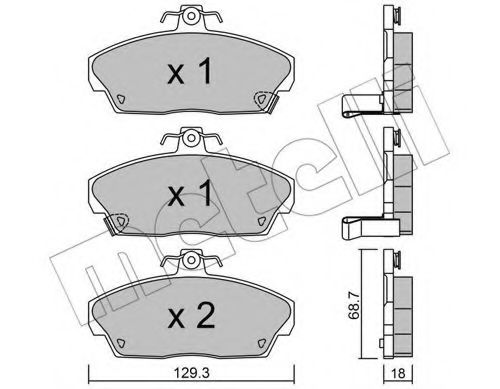 22-0174-0 METELLI Brake System Brake Pad Set, disc brake