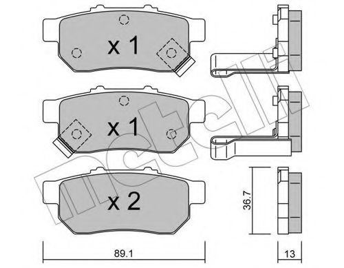 22-0176-1 METELLI Brake System Brake Pad Set, disc brake