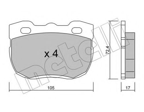 22-0177-1 METELLI Brake System Brake Pad Set, disc brake