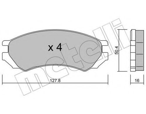22-0179-0 METELLI Brake System Brake Pad Set, disc brake