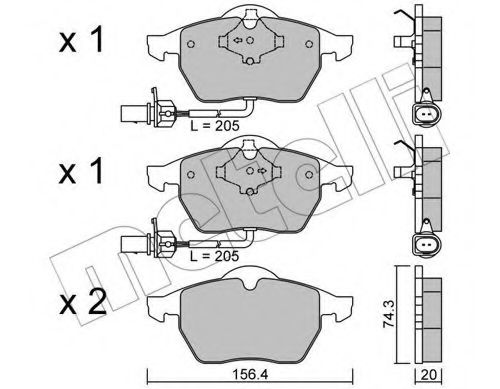 22-0181-3 METELLI Тормозная система Комплект тормозных колодок, дисковый тормоз