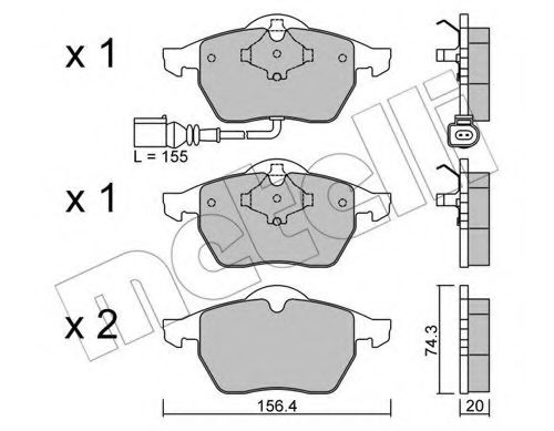 22-0181-4 METELLI Brake System Brake Pad Set, disc brake