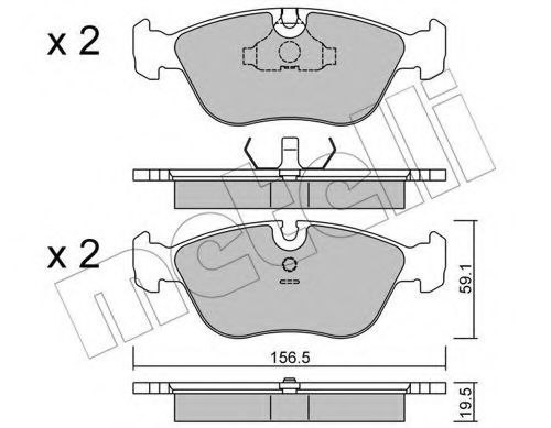22-0182-0 METELLI Brake System Brake Pad Set, disc brake