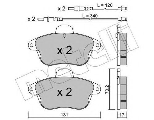 22-0184-1 METELLI Brake System Brake Pad Set, disc brake