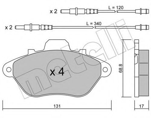 22-0185-0 METELLI Brake System Brake Pad Set, disc brake