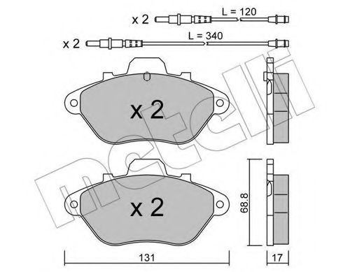 22-0185-1 METELLI Brake Pad Set, disc brake
