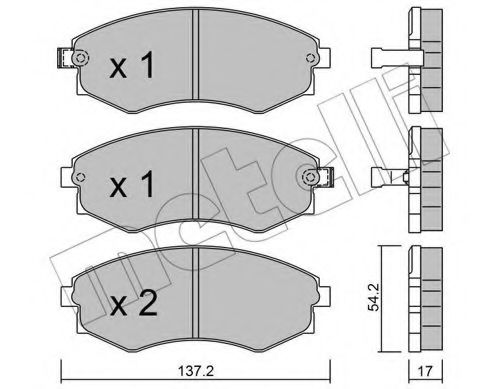 22-0188-0 METELLI Brake System Brake Pad Set, disc brake