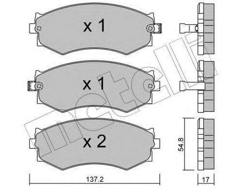 22-0190-1 METELLI Brake System Brake Pad Set, disc brake