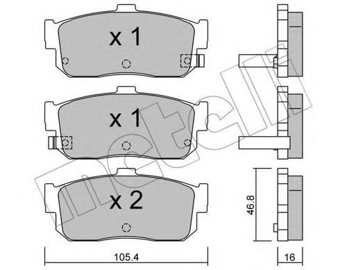 22-0193-1 METELLI Brake System Brake Pad Set, disc brake