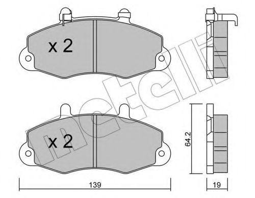 22-0194-1 METELLI Brake Pad Set, disc brake