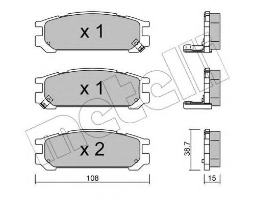 22-0204-0 METELLI Brake Pad Set, disc brake