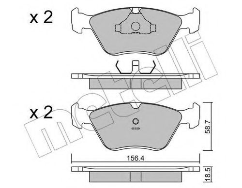 22-0205-0 METELLI Brake System Brake Pad Set, disc brake