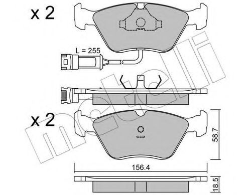 22-0205-1 METELLI Brake System Brake Pad Set, disc brake