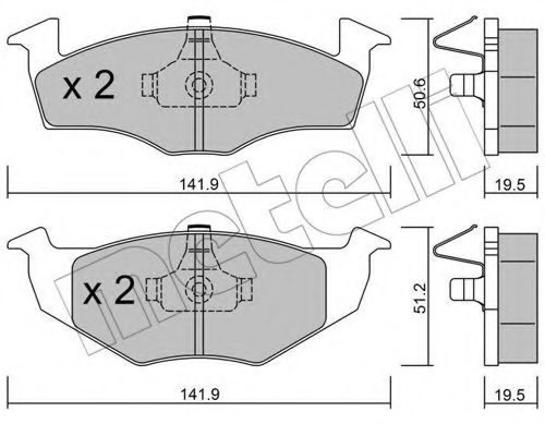 22-0206-1 METELLI Brake System Brake Pad Set, disc brake