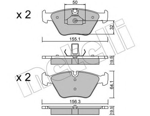 22-0207-5 METELLI Brake System Brake Pad Set, disc brake