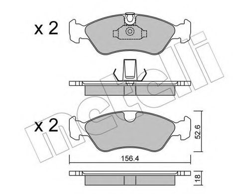 22-0208-0 METELLI Brake System Brake Pad Set, disc brake