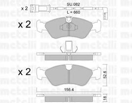 22-0208-1K METELLI Brake System Brake Pad Set, disc brake