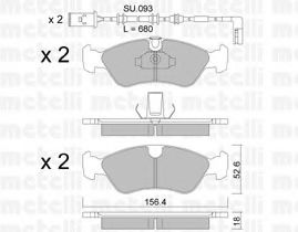 22-0208-2K METELLI Brake System Brake Pad Set, disc brake