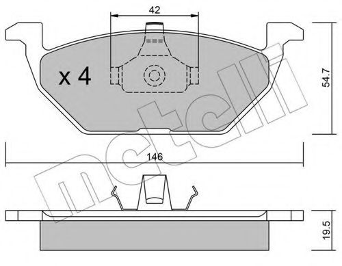 22-0211-0 METELLI Brake System Brake Pad Set, disc brake