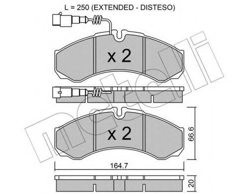 22-0212-9 METELLI Brake System Brake Pad Set, disc brake