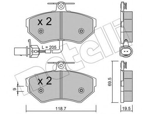 22-0215-2 METELLI Brake System Brake Pad Set, disc brake