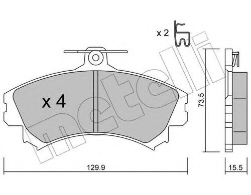 22-0216-0 METELLI Brake Pad Set, disc brake