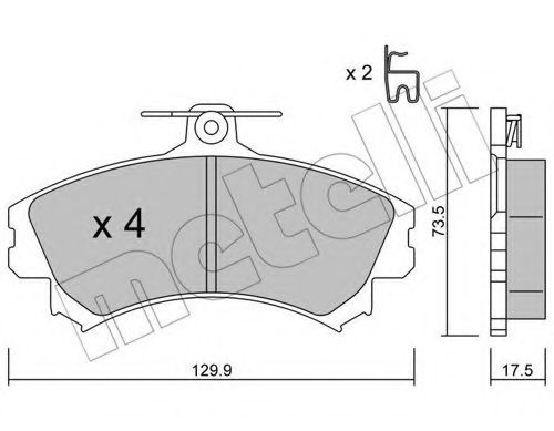 22-0216-1 METELLI Brake System Brake Pad Set, disc brake