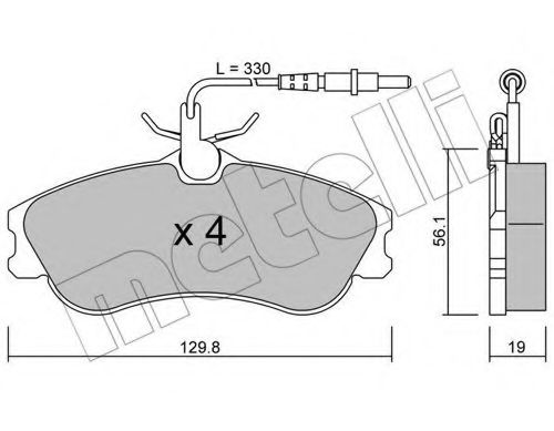 22-0217-0 METELLI Brake Pad Set, disc brake