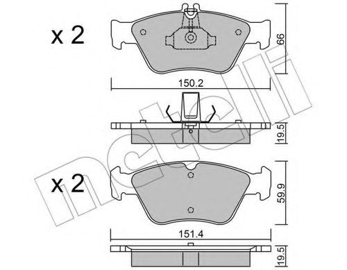 22-0219-0 METELLI Brake Pad Set, disc brake