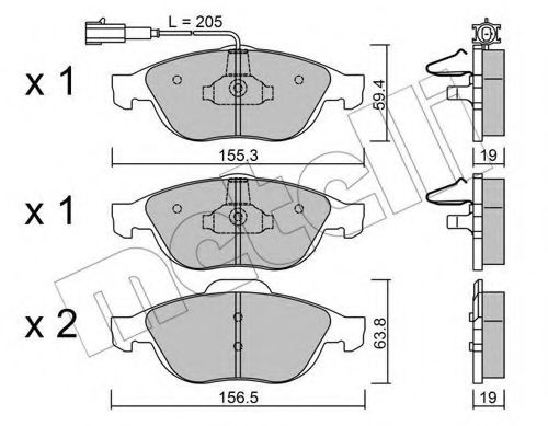 22-0220-1 METELLI Подвеска колеса Опора стойки амортизатора