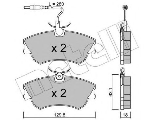 22-0222-0 METELLI Brake System Brake Pad Set, disc brake
