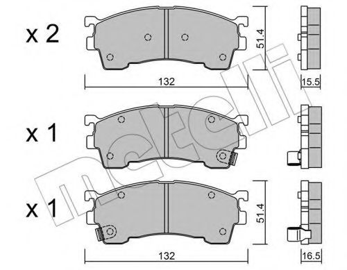 22-0223-1 METELLI Brake System Brake Pad Set, disc brake