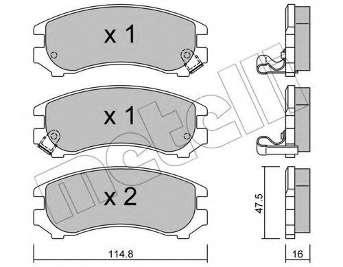 22-0230-1 METELLI Brake System Brake Pad Set, disc brake