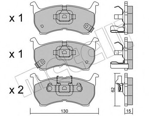 22-0231-1 METELLI Brake System Brake Pad Set, disc brake