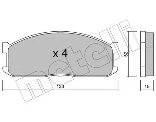 22-0232-0 METELLI Brake Pad Set, disc brake