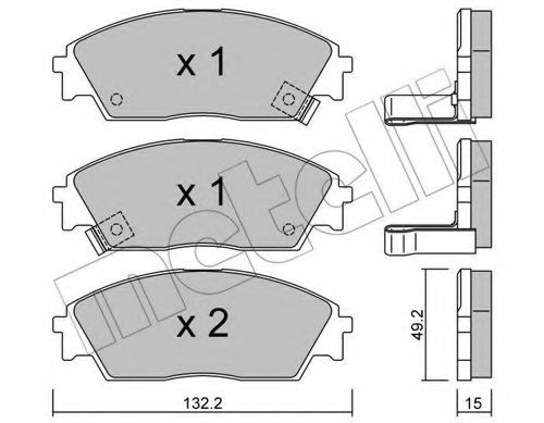 22-0236-1 METELLI Brake System Brake Pad Set, disc brake