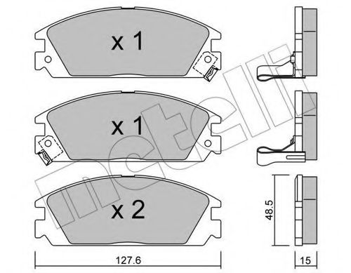 22-0237-1 METELLI Brake System Brake Pad Set, disc brake