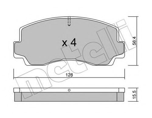 22-0243-0 METELLI Brake System Brake Pad Set, disc brake