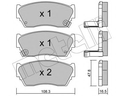 22-0246-1 METELLI Brake System Brake Pad Set, disc brake