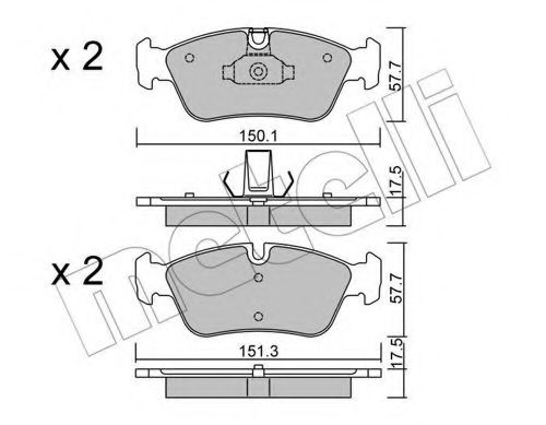 22-0260-0 METELLI Brake Pad Set, disc brake