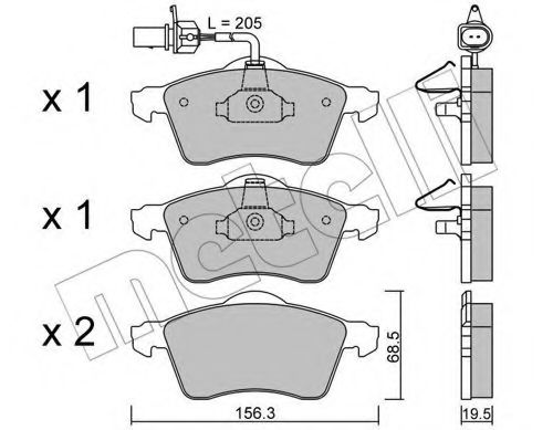 22-0263-1 METELLI Brake System Brake Pad Set, disc brake