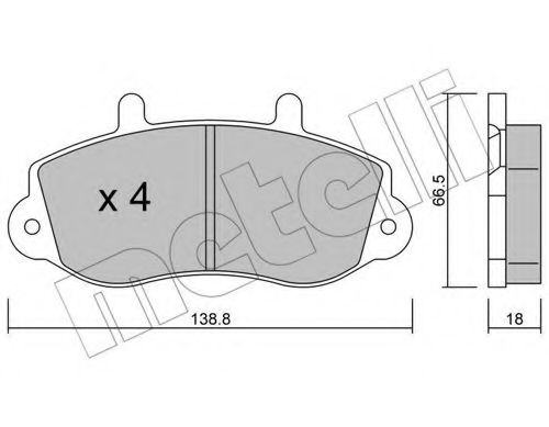 22-0264-0 METELLI Brake System Brake Pad Set, disc brake
