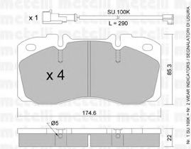 22-0268-1K METELLI Brake System Brake Pad Set, disc brake